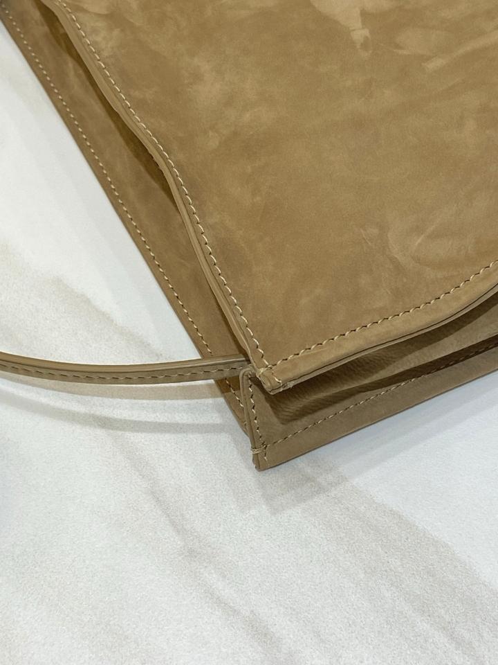 The Row Small shoulder Bag in Nubuck Mustard 23.5✖️5.5✖️16.5cm-duoc-ban-tai-Hvip Bags and Accessories