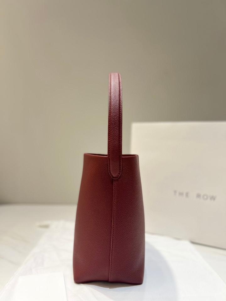 The Row Small N/S Park Tote Bag in Leather Burnt  wood 24X22X11cm -duoc-ban-tai-Hvip Bags and Accessories