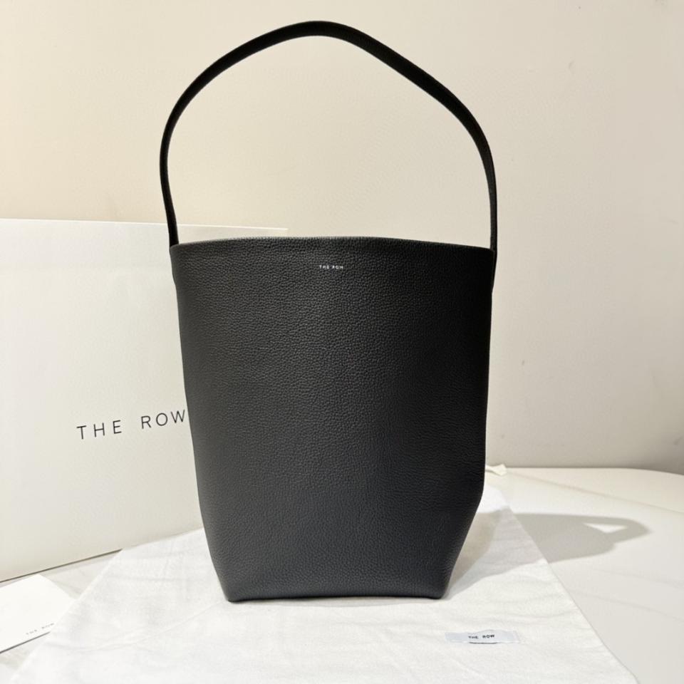 The Row Medium N/S Park Tote Bag in Leather black 30X28X15.5cm-duoc-ban-tai-Hvip Bags and Accessories