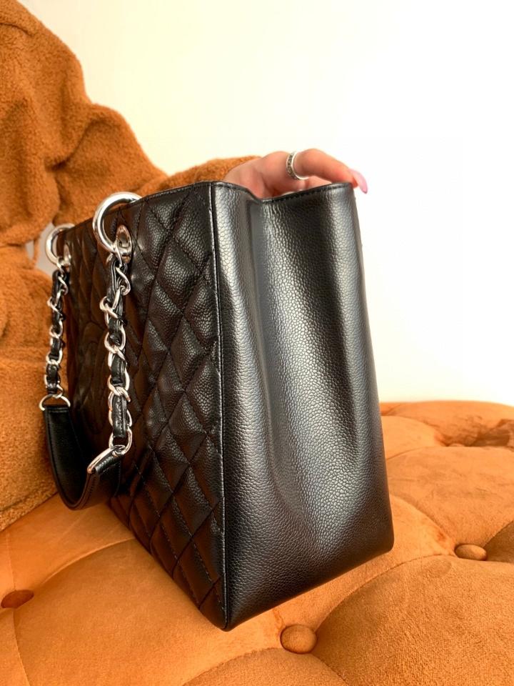 Chanel Tote shopping bag Grained Calfskin and silver-Tone Metal black A50995 34x24x12cm-duoc-ban-tai-Hvip Bags and Accessories