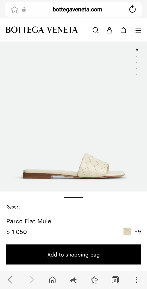 Bottega Veneta Parco Flat Mule sea salt -duoc-ban-tai-Hvip Shoes and Clothes