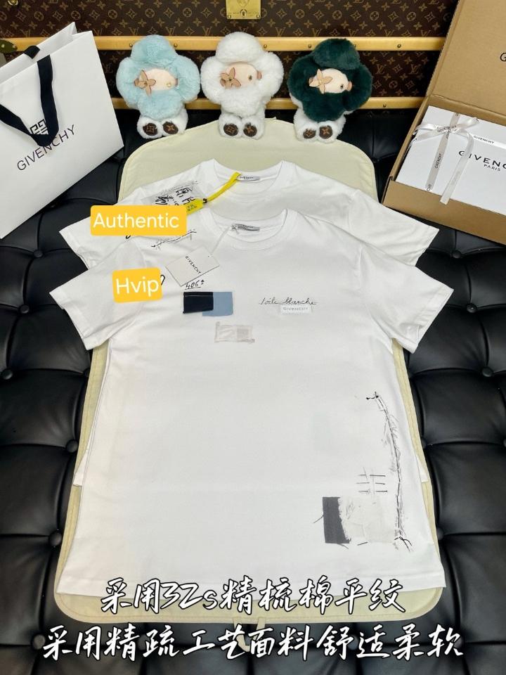 Givenchy T-shirt in cotton with Trompe l'Œil pattern white BM71NK3YRN100-duoc-ban-tai-Hvip Shoes and Clothes