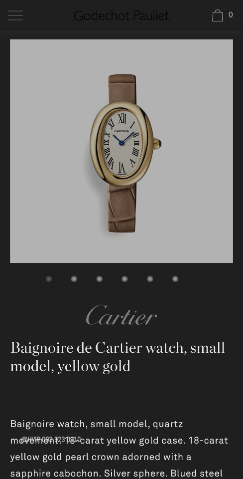 Cartier BAIGNOIRE WATCH Small model, quartz movement, yellow gold WGBA0007 -duoc-ban-tai-Hvip Bags and Accessories