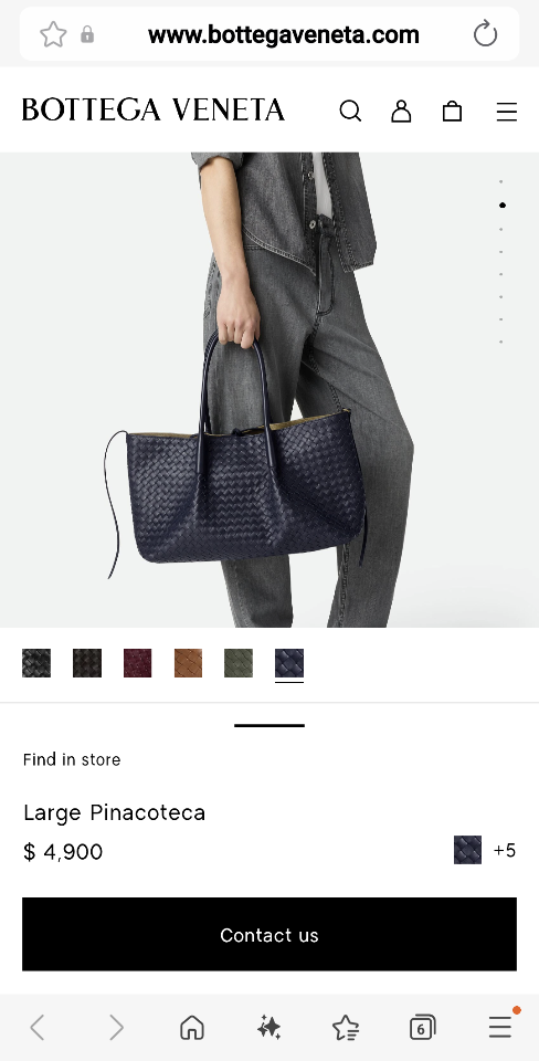 Bottega Veneta Large Pinacoteca Nocturnal/mud 817166 23*43*14.5cm-duoc-ban-tai-Hvip Bags and Accessories