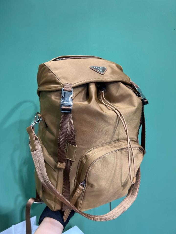 Prada Re-Nylon backpack caramel 1BZ039 25x36x16cm-duoc-ban-tai-Hvip Bags and Accessories