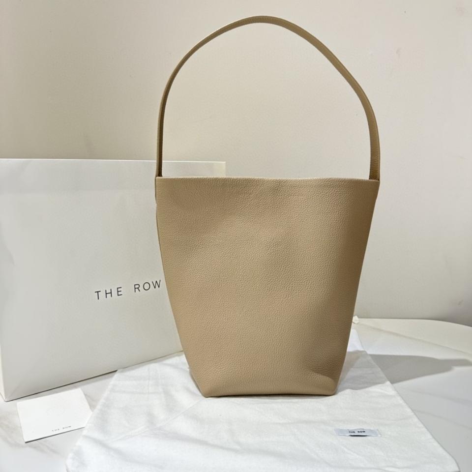 The Row Medium N/S Park Tote Bag in Leather Dark Taupe 30X28X15.5cm -duoc-ban-tai-Hvip Bags and Accessories