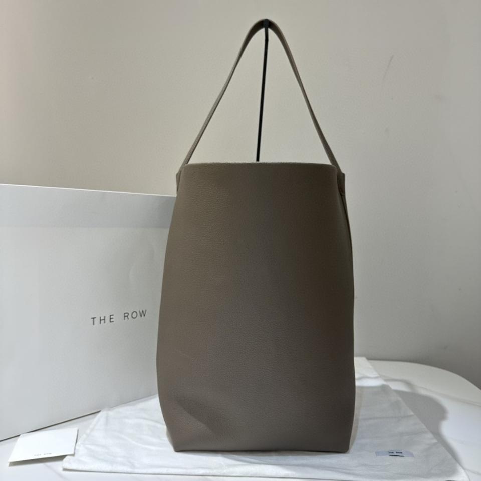 The Row Large N/S Park Tote in Leather Dark Olive  44X38X21cm -25cm -duoc-ban-tai-Hvip Bags and Accessories
