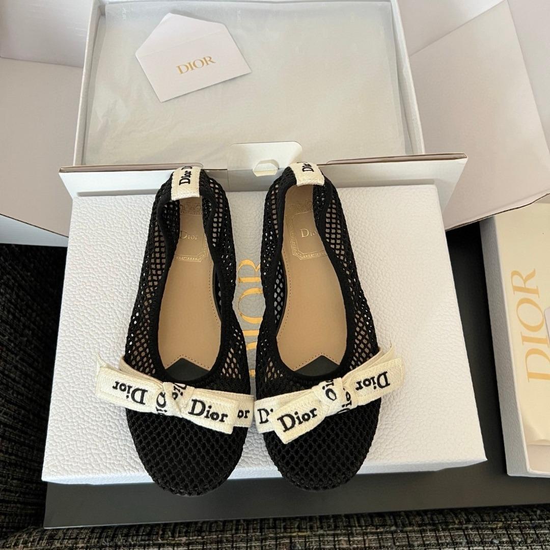 Dior J'Adior Ballet Flat  Mesh-duoc-ban-tai-Hvip Shoes and Clothes
