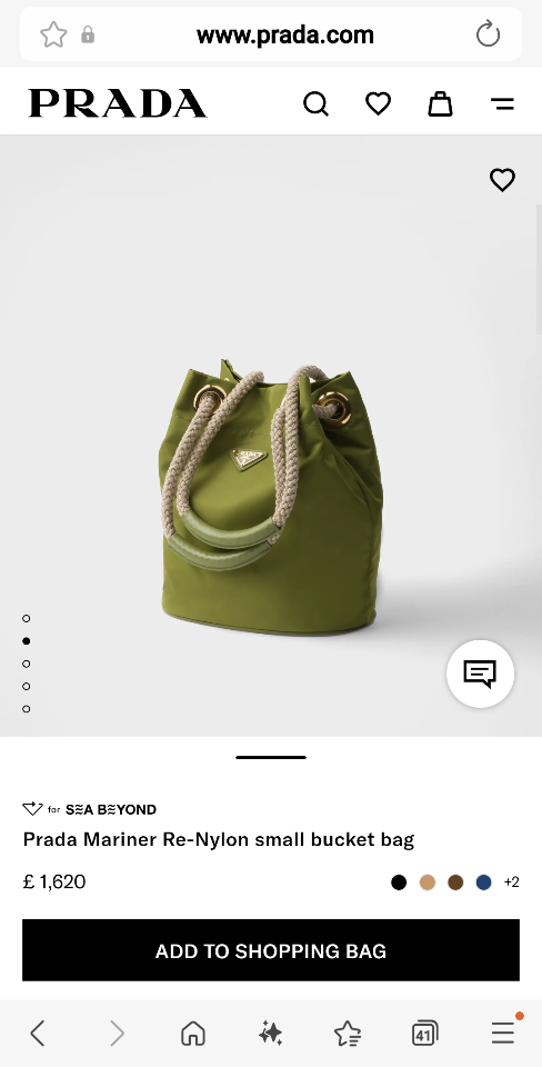 Prada Mariner Re-Nylon small bucket bag Ivy Green 1BE082 23.5x28x16.5cm-duoc-ban-tai-Hvip Bags and Accessories
