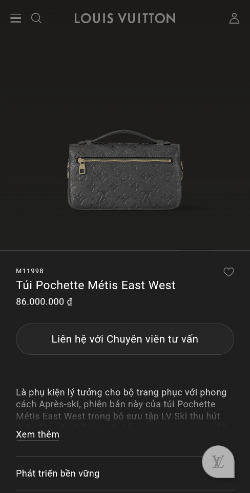 Louis Vuitton M11998
Túi Pochette Métis East West21.5*13.5*6CM L1-duoc-ban-tai-Hvip Bags and Accessories