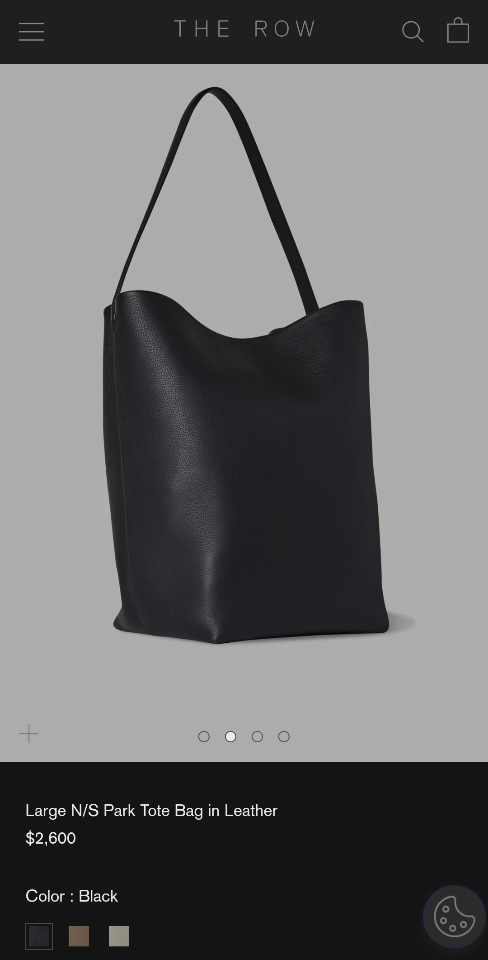 The Row Large N/S Park Tote in Leather black  44X38X21cm -25cm -duoc-ban-tai-Hvip Bags and Accessories