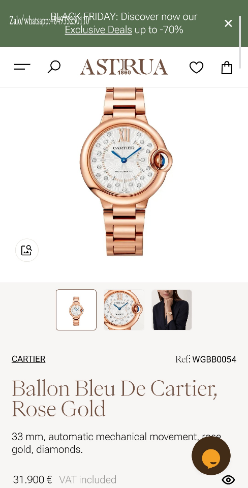 Cartier Ballon Bleu de Cartier watch 33mm WGBB0054-duoc-ban-tai-Hvip Bags and Accessories