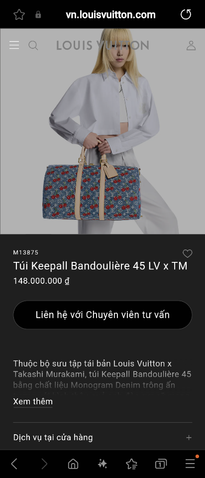 Louis Vuitton M13875
Túi Keepall Bandoulière 45 LV x TM


27 x 20 x 45 Lv1-duoc-ban-tai-Hvip Bags and Accessories