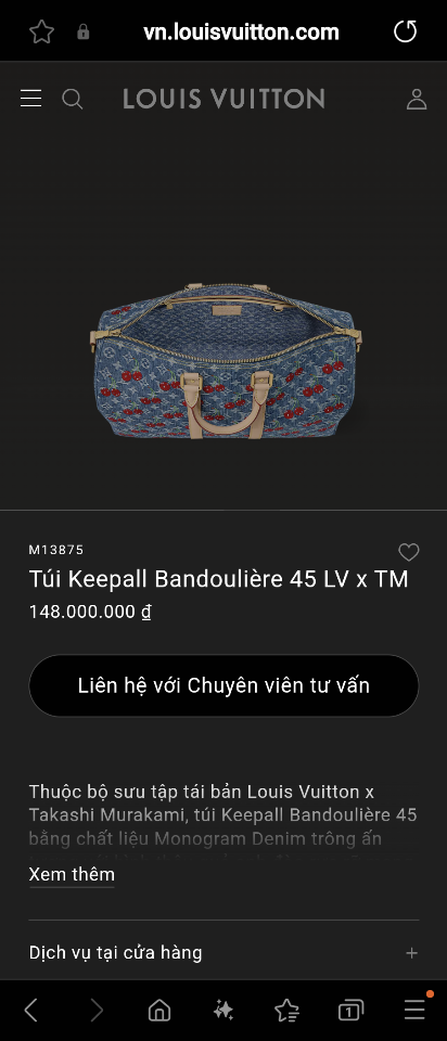 Louis Vuitton M13875
Túi Keepall Bandoulière 45 LV x TM


27 x 20 x 45 Lv1-duoc-ban-tai-Hvip Bags and Accessories