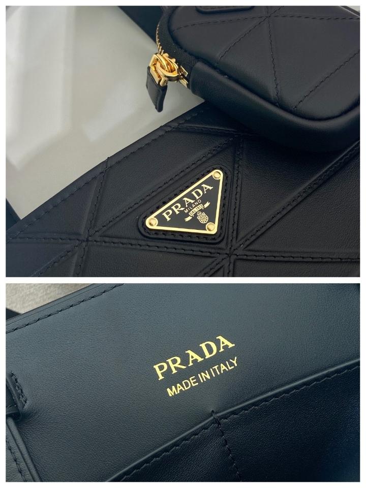 Prada Large Quilted Leather Tote Bag Black 1BG547 38x25x17.5cm-duoc-ban-tai-Hvip Bags and Accessories