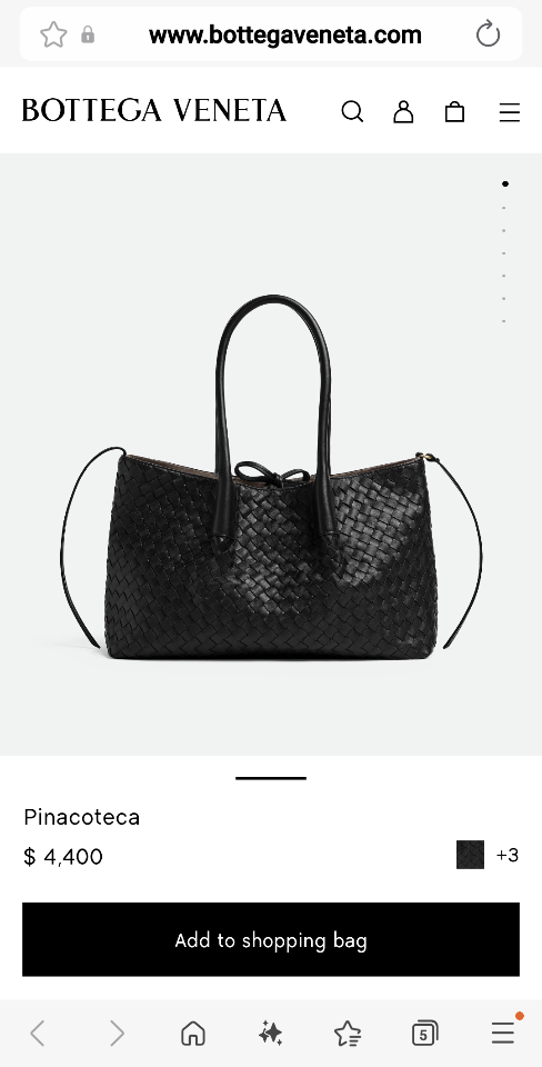 Bottega Veneta Pinacoteca black/fondant 854371 34*20*14cm-duoc-ban-tai-Hvip Bags and Accessories
