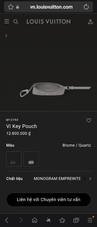 Louis Vuitton M13793
Ví Key Pouch 12 x 7 x 1.5cm-duoc-ban-tai-Hvip Bags and Accessories