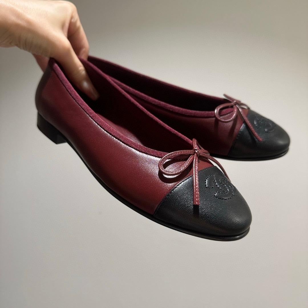 Chanel Ballet flats calfskin red and black G02819 -duoc-ban-tai-Hvip Shoes and Clothes