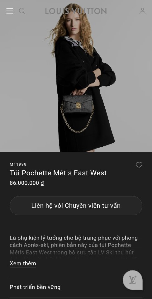 Louis Vuitton M11998
Túi Pochette Métis East West21.5*13.5*6CM L1-duoc-ban-tai-Hvip Bags and Accessories