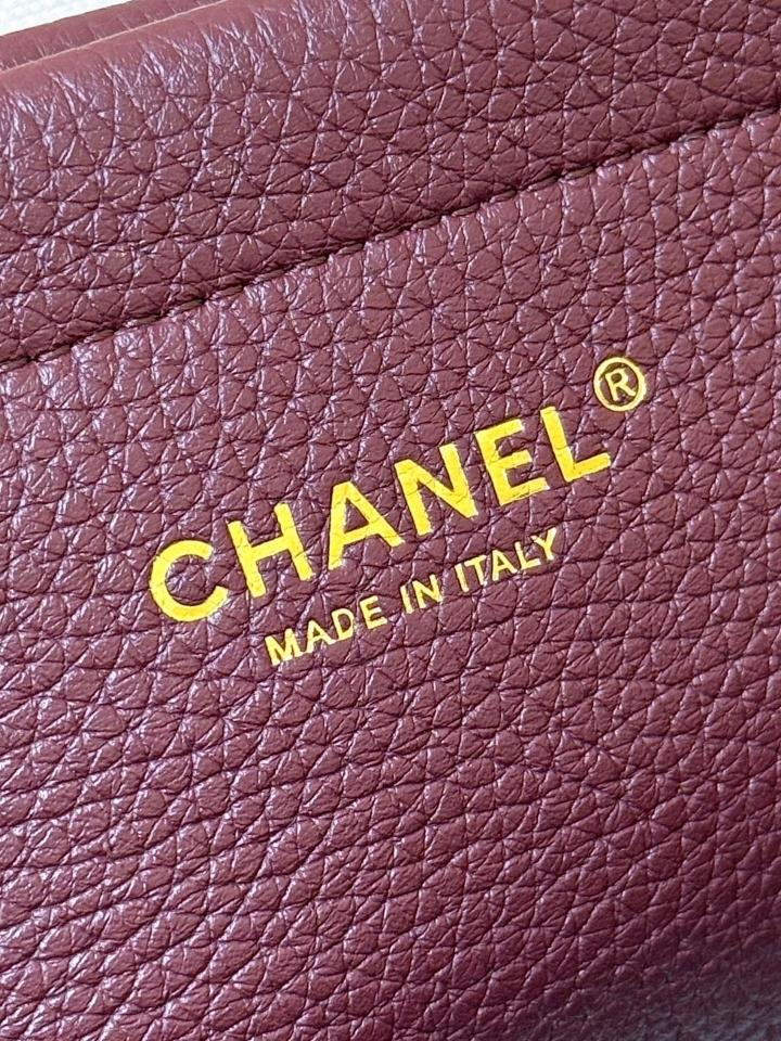 Chanel Small Shopping Bag   Grained Calfskin & Gold-Tone Metal burgundy 15*30.5*11.5cm AS6288-duoc-ban-tai-Hvip Bags and Accessories