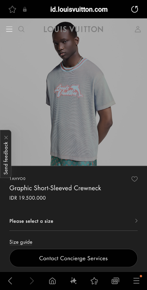 Louis Vuitton 1AHVO0
Graphic Short-Sleeved Crewneck Sao chép-duoc-ban-tai-Hvip Shoes and Clothes
