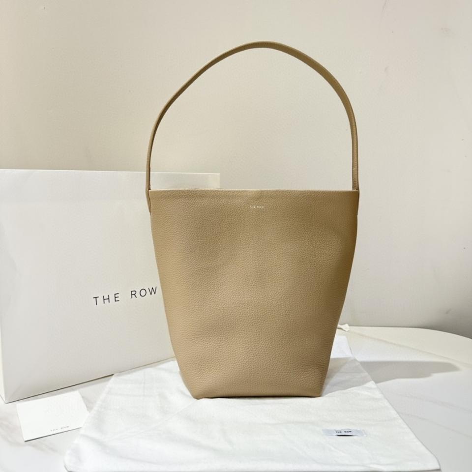 The Row Medium N/S Park Tote Bag in Leather Dark Taupe 30X28X15.5cm -duoc-ban-tai-Hvip Bags and Accessories
