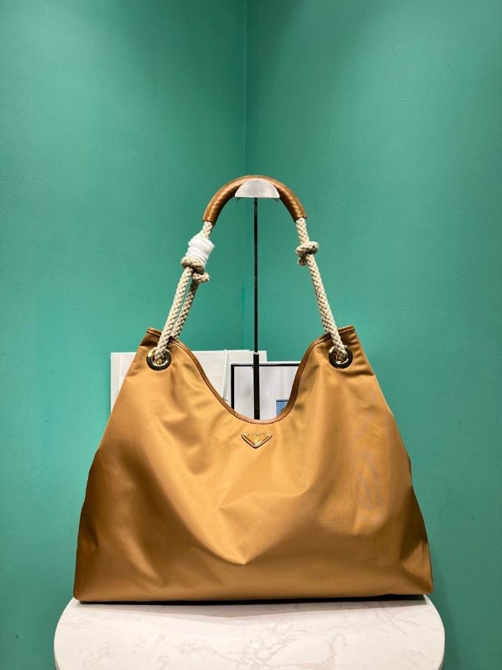 Prada Mariner large Re-Nylon shoulder bag Brandy 1BC244 48x39x14cm-duoc-ban-tai-Hvip Bags and Accessories