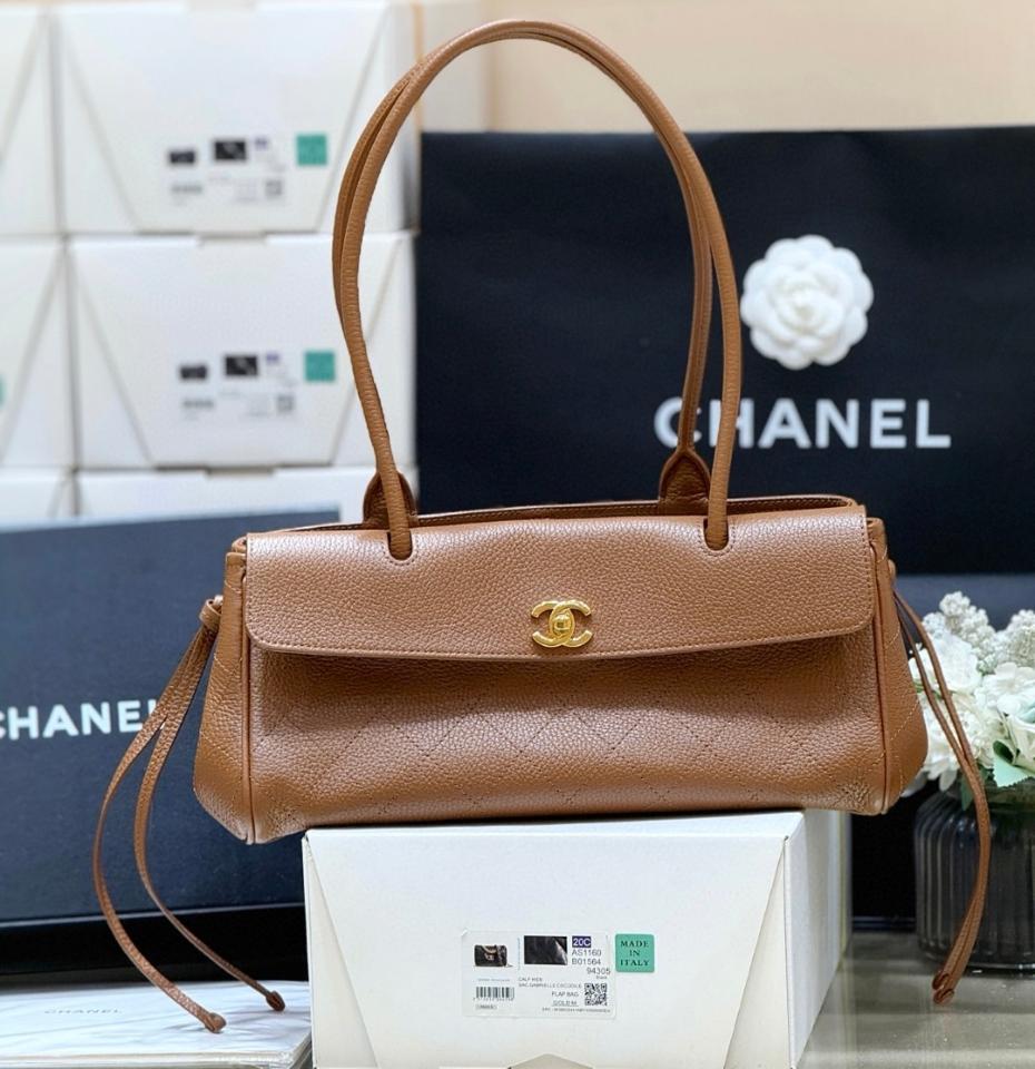 Chanel Small Shopping Bag   Grained Calfskin & Gold-Tone Metal brown 15*30.5*11.5cm AS6288-duoc-ban-tai-Hvip Bags and Accessories