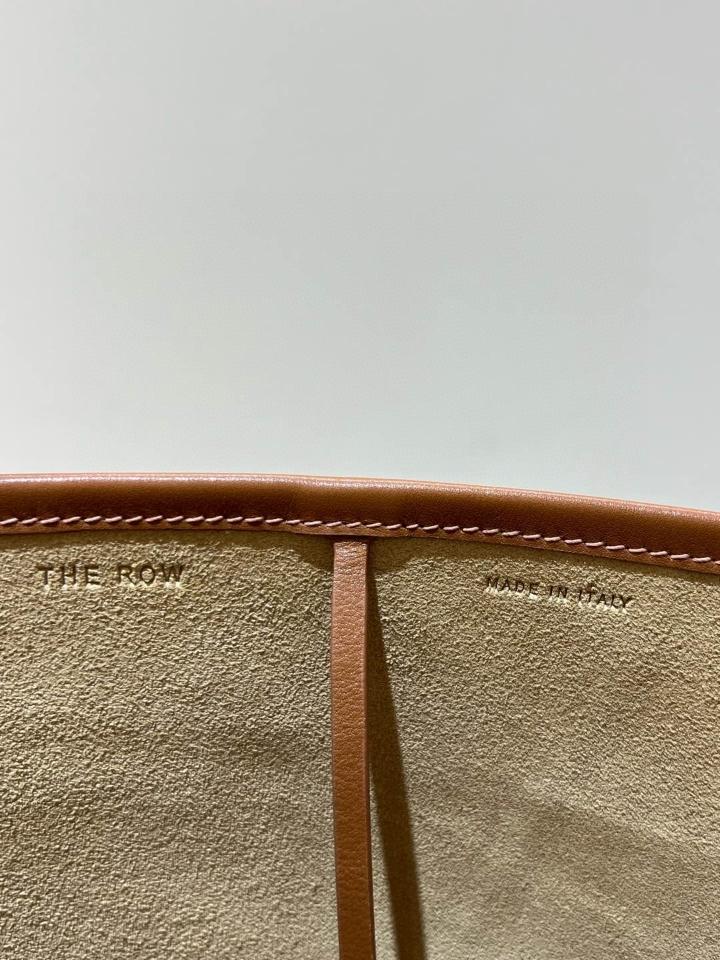 THE ROW Medium N/S Park smooth calfskin leather tote bag brown 30X28X15.5cm -duoc-ban-tai-Hvip Bags and Accessories