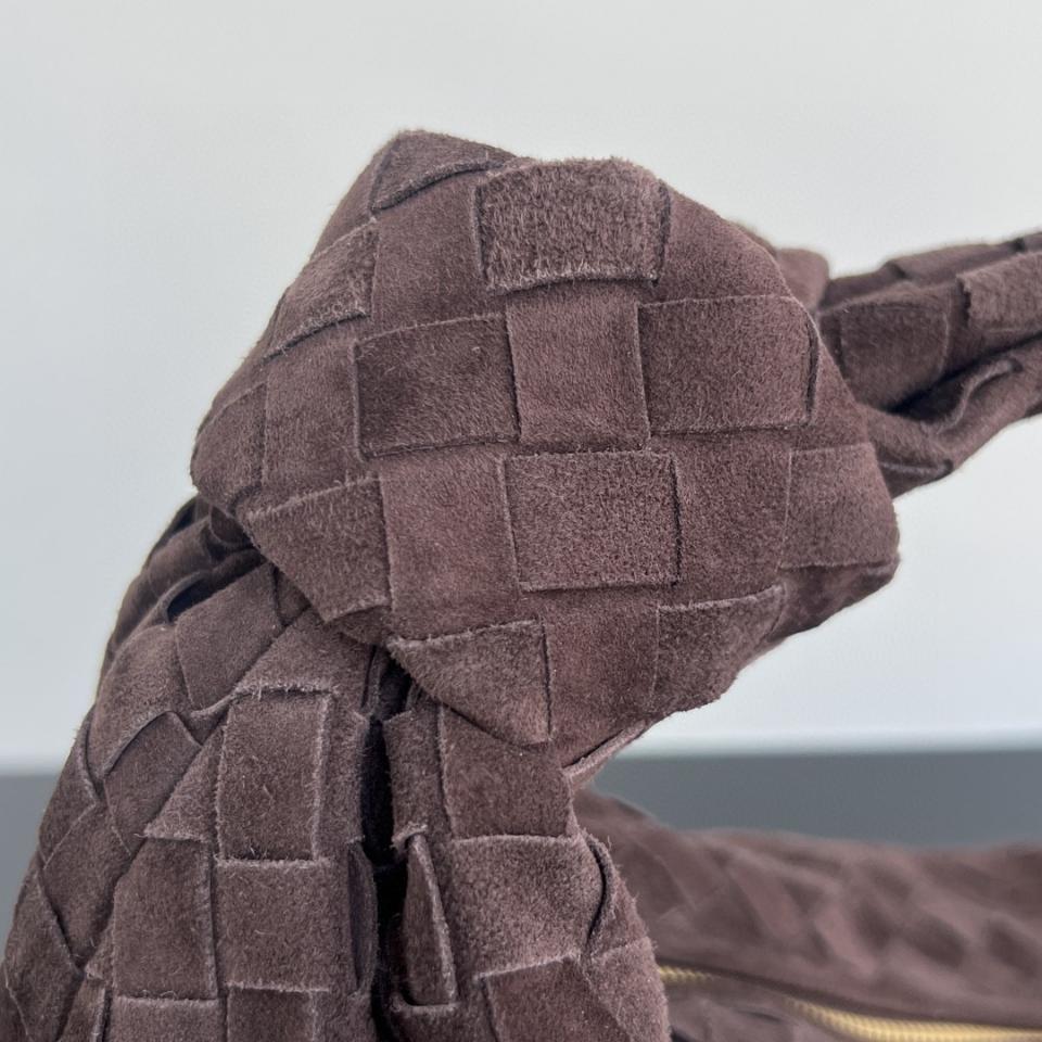 Bottega Veneta Jodie dark chocolate suede 600261 48x40x16cm-duoc-ban-tai-Hvip Bags and Accessories