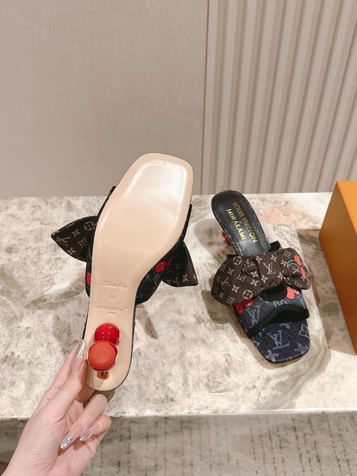 Louis Vuitton LV x TM  Cherie Mules black 🍒55mm (1)  -duoc-ban-tai-Hvip Shoes and Clothes