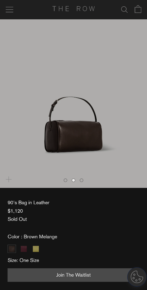 The Row 90's Bag in smooth calfskin Leather brown Melange 19.5x10x 8cm -duoc-ban-tai-Hvip Bags and Accessories
