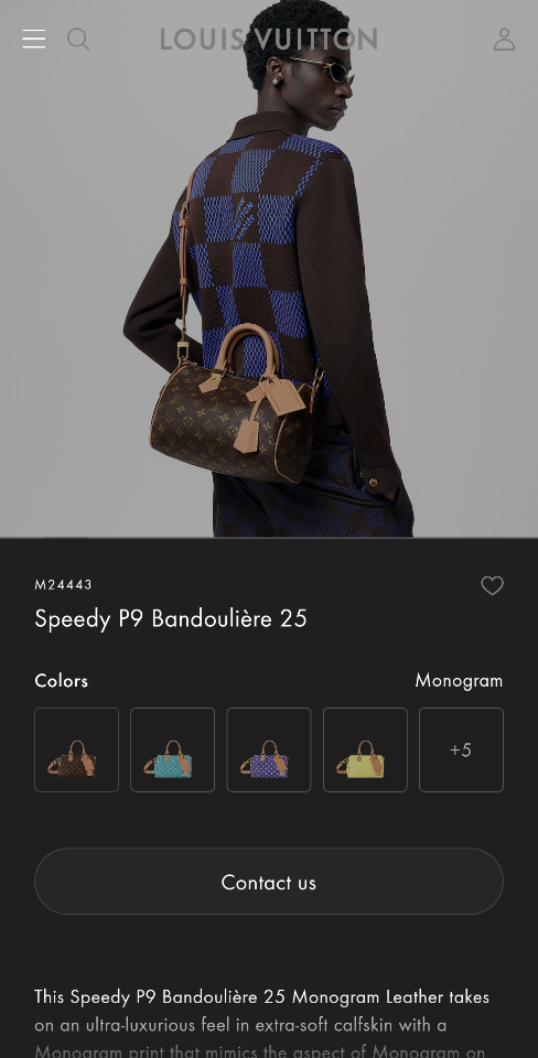 Louis Vuitton MM24443
Runway
Speedy P9 Bandoulière 25 25*15*15CM L1 Sao chép-duoc-ban-tai-Hvip Bags and Accessories