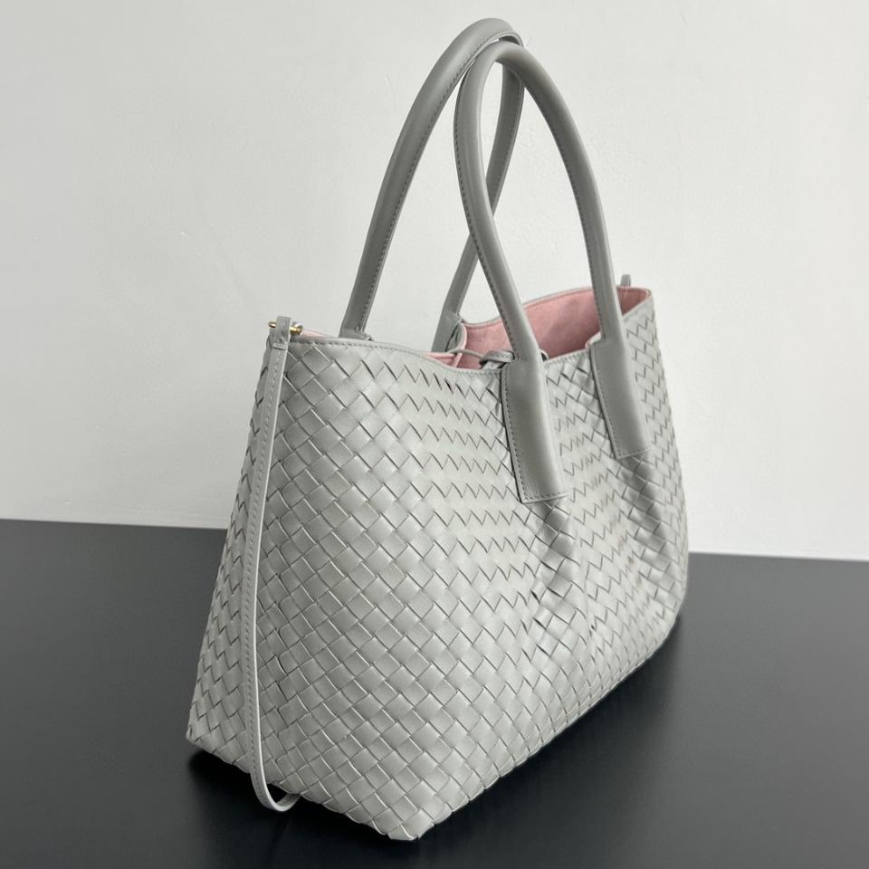 Bottega Veneta Large Pinacoteca grey/pink 817166 23*43*14.5cm-duoc-ban-tai-Hvip Bags and Accessories