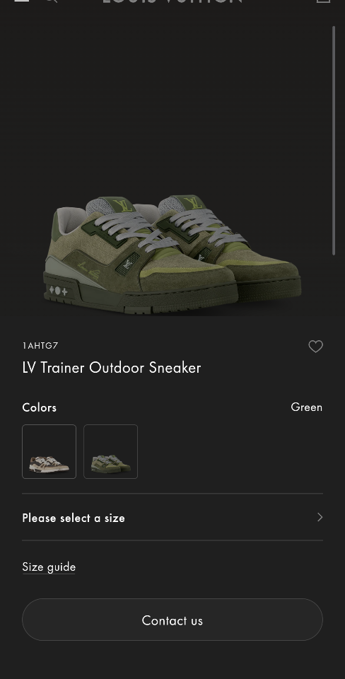 Louis Vuitton 1AHTG7
LV Trainer Outdoor Sneaker green (N1)-duoc-ban-tai-Hvip Shoes and Clothes
