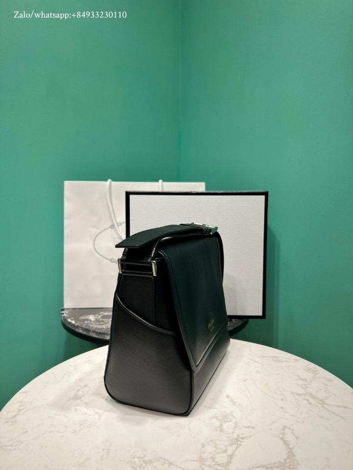 Prada medium leather shoulder bag black 2VD069 22x22x12cm-duoc-ban-tai-Hvip Bags and Accessories