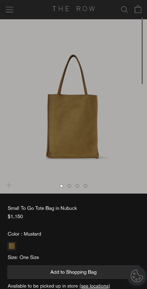 The Row Small To Go Tote Bag in Nubuck Mustard 15✖️4✖️18cm-duoc-ban-tai-Hvip Bags and Accessories