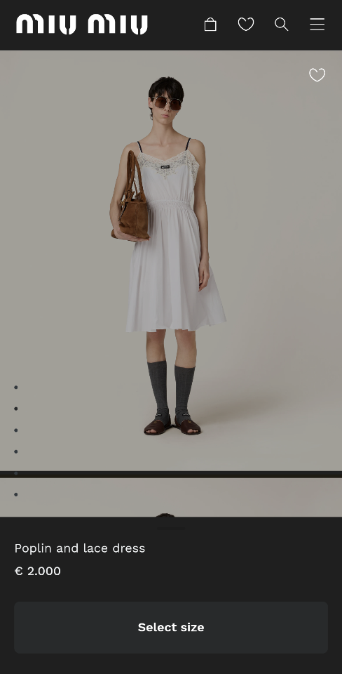 Miu Miu 
Poplin and lace dress MF5856-duoc-ban-tai-Hvip Shoes and Clothes