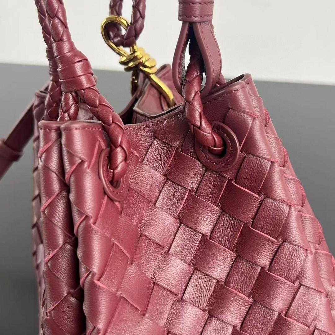 Bottega Veneta Small Parachute Intrecciato  burgundy 796569 21X17X16.5cm-duoc-ban-tai-Hvip Bags and Accessories