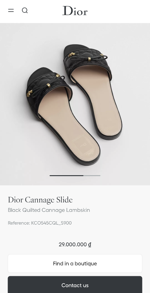 Dior Cannage Slide
Black Quilted Cannage Lambskin KCO545CQL-duoc-ban-tai-Hvip Shoes and Clothes