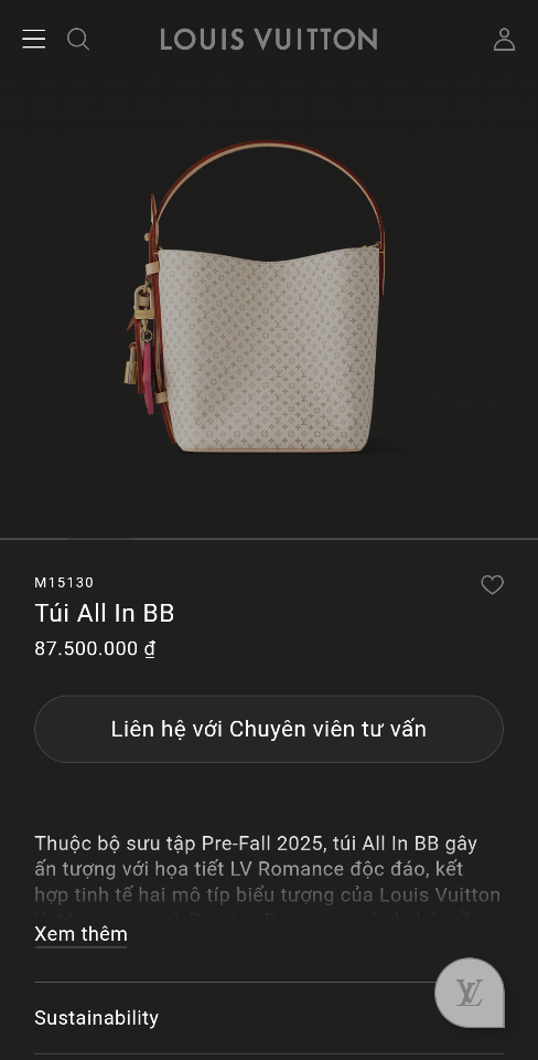 Louis Vuitton M15130
Túi All In BB 18*12*16CM L1-duoc-ban-tai-Hvip Bags and Accessories