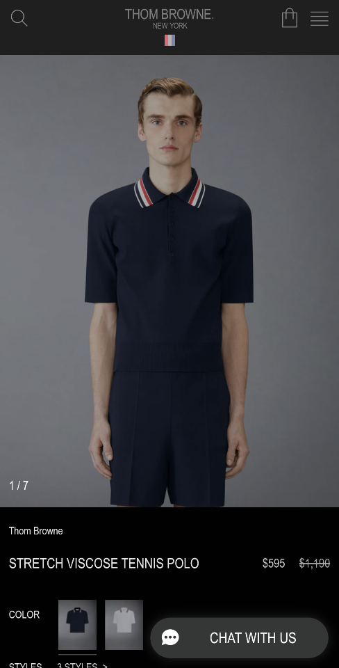 Thom Browne STRETCH VISCOSE TENNIS POLO navy blue -duoc-ban-tai-Hvip Shoes and Clothes