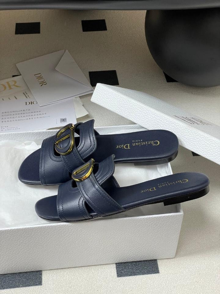 DIOR 30 Montaigne Slide
Navy blue Calfskin
 KCO373CFY (2)-duoc-ban-tai-Hvip Shoes and Clothes
