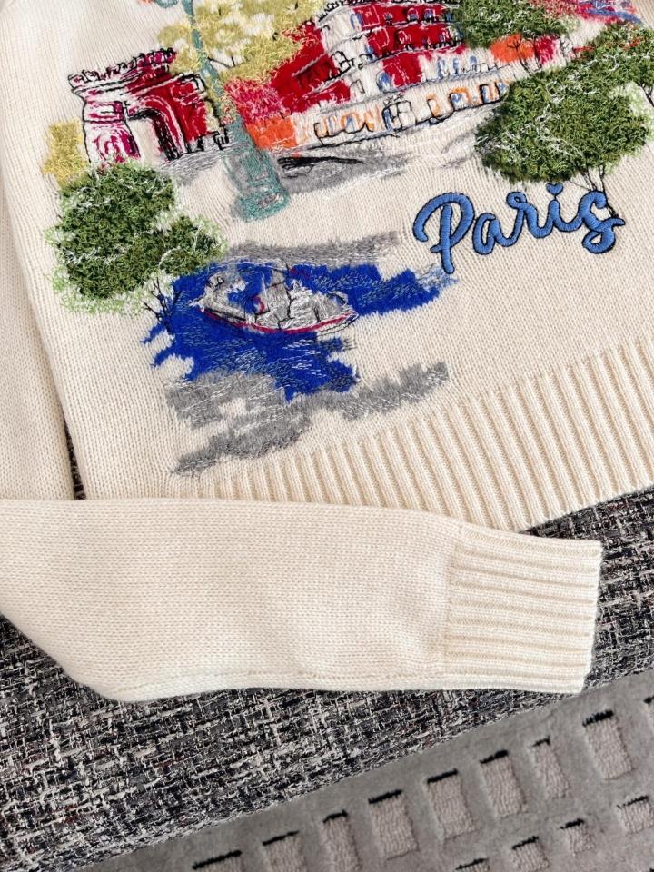 Dior Souvenir Embroidered Sweater
White Multicolor Cashmere Knit
544S57PR331_X0888-duoc-ban-tai-Hvip Shoes and Clothes
