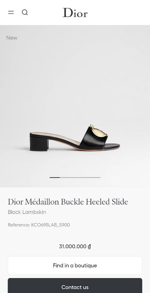 Dior Médaillon Buckle Heeled Slide
Black Lambskin KCO695LAB-duoc-ban-tai-Hvip Shoes and Clothes