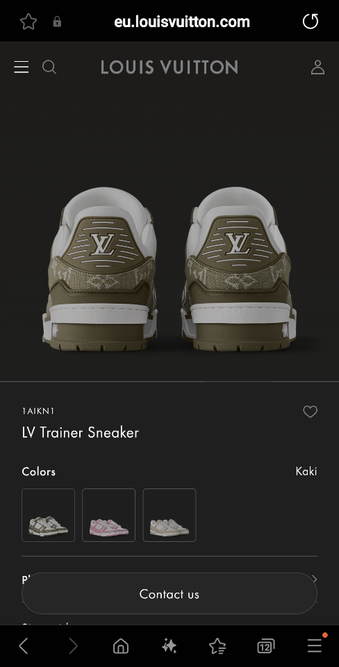Louis Vuitton 1AIKN1
LV Trainer Sneaker khaki (N1)-duoc-ban-tai-Hvip Shoes and Clothes