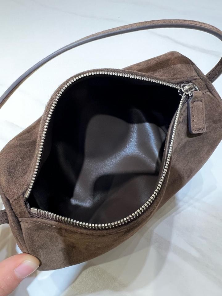 The Row 90's Bag in Nubuck dark Aniline 19.5x10x8cm -duoc-ban-tai-Hvip Bags and Accessories