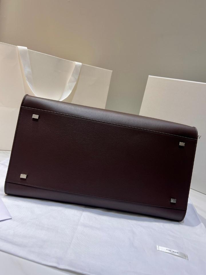 The Row Soft Margaux 15 Bag in Leather  Dark brown 38.5x16x30cm-duoc-ban-tai-Hvip Bags and Accessories