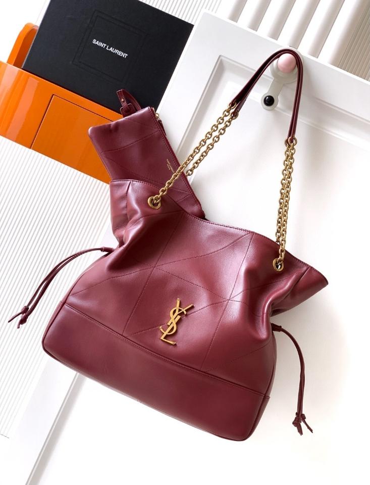 Saint Laurent JAMIE SHOPPING Medium in lambskin
Bordeaux  809824 35x35×10cm (1)-duoc-ban-tai-Hvip Bags and Accessories
