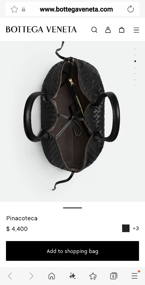 Bottega Veneta Pinacoteca black/fondant 854371 34*20*14cm-duoc-ban-tai-Hvip Bags and Accessories